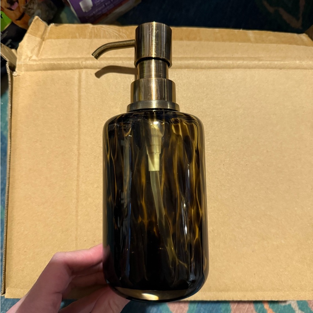 Threshold Amber Tortoise Glass Soap Dispenser - Picture 2 of 4